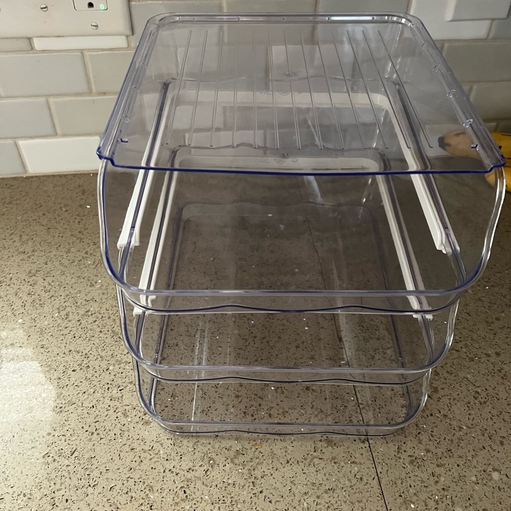 Clear Stackable egg bin for fridge